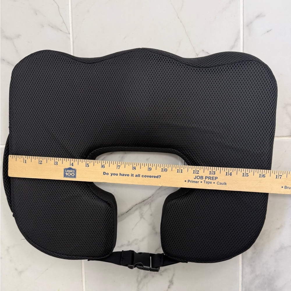 Seat Cushion, Memory Foam Chair Pad for Back Tailbone Pain Relief Black